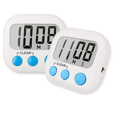 JIVELER Digitaler Küchentimer Weiß Lerntimer Kochtimer Beauty Timer - Bild 1 von 4