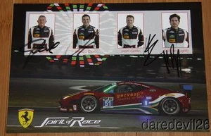 2014 Spirit of Race #51 Ferrari 458 Italia GTD signed Sebring IMSA TUSC postcard - Picture 1 of 1