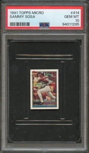 BB - 1991 Topps Micro - #414 - Sammy Sosa - PSA 10 - GEM MT - Picture 1 of 2