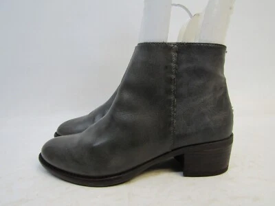 ALDO Mujer Talla 8 M Gris Cuero Cremallera Tobillo Moda Botas Botín Foto 1 de 4