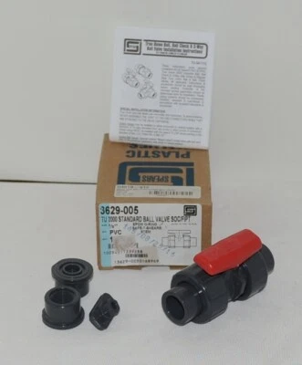 Spears 3629.005 TU2000 Standard Ball Valve 1/2 Inch PVC SOC/FIPT - Image 1 of 4