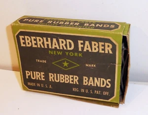 RARE VTG Eberhard Faber Pure Rubber Bands 1-oz ORIGINAL BOX - Picture 1 of 4