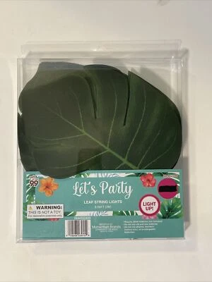 8 Tropical 7” Leaf String Lights 6.5 Ft. New - Image 1 of 4