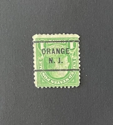 Orange, New Jersey INVERT Precancel - 1 cent Franklin - U.S. #632 - NJ - Image 1 of 2