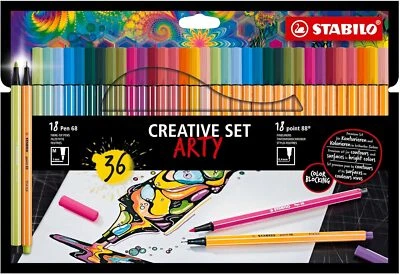 Schreibgeräteset Filzstift / Fineliner STABILO® Pen 68 / STABILO® point 88® Etui - Bild 1 von 2