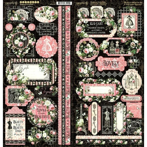 Graphic 45 Elegance Stickers 2 Sheets