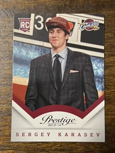 2013-14 Prestige Cleveland Cavaliers Basketball Card #179 Sergey Karasev Rookie - Picture 1 of 2