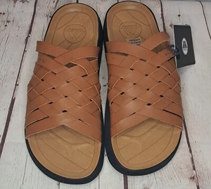 Sandali da uomo Malibu Zuma Whiskey/Nero Vegan in pelle taglia 13 - Foto 1 di 10