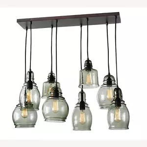 Pottery Barn Paxton 8 Lights Pendant - 8 hanging lights, blackened bronze color - Picture 1 of 13