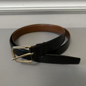 Christian Dior Men's Black Split Leather Belt Sz 36 Made in Spain