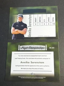 2012 Leaf Ultimate Golf MISSING AUTO/FOIL PROOF Majors Champ Annika Sorenstam - Picture 1 of 2