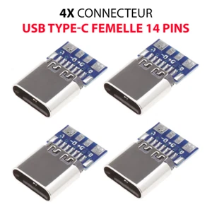 4x connecteur USB 3.1 Type-C femelle PCB 7/14 pins female connector PCB board - Imagen 1 de 4