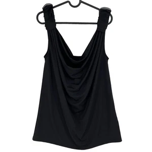 LAVAND Black Sleeveless Cowl Neck Top Blouse Size L - Picture 1 of 11