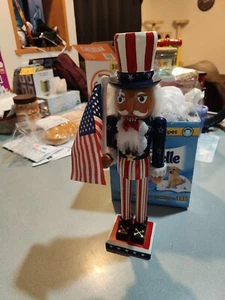 Wooden Uncle Sam Nutcracker Collection Patriotic Holiday USA 15" - Picture 1 of 8