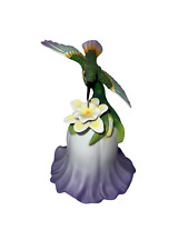 Porcelain Bisque Hummingbird Flower Bell Avon 2000