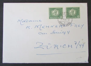 SWITZERLAND OFFICIAL WHO COIL STAMPS COVER 5027a 1960 - Picture 1 of 1