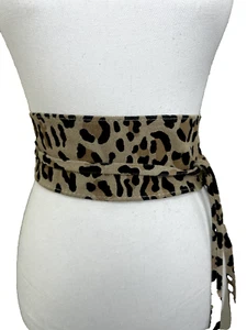 100% Wild Leder Taillengürtel Bindegürtel Wickelgürtel butterweich Leo Muster - Bild 1 von 5