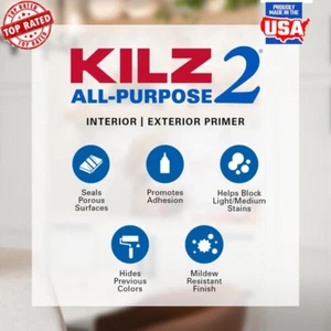 All-Purpose White Water-Based Interior/Exterior Primer & Sealer 10.5x10.5x10 New - Picture 1 of 5