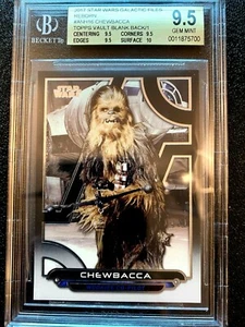 BGS 9.5 TOPPS VAULT 1/1 2017 TOPPS STAR WARS CHEWBACCA GALACTIC FILE REBORN - Picture 1 of 2