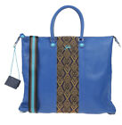NWT GABS Convertible G3 Large Blue Leather Tote Shoulder Bag Made in  Italy /Bl