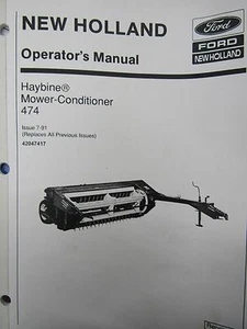 New Holland Rasaerba-Condizionatore Manuale Operatore Haybine 42047417 - Foto 1 di 1