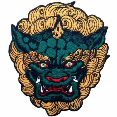 Embroidered Patches Iron Sew On Patches Badges appliques Emblems 3D Fudog 817R - Image 1 of 4