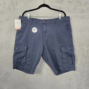 Dockers Blue Cargo Shorts Men's 38x10.5 washed faded look cotton stretch NWT - Picture 1 of 12