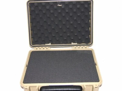 New Desert Tan Armourcase 1450 case includes cubed foam + nameplate - Image 1 of 4