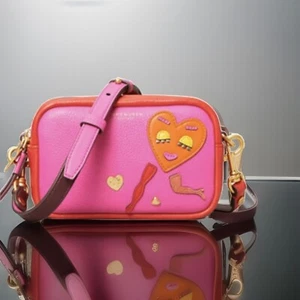 NWT TORY BURCH PERRY RUNAWAY HEART PATCHWORK MINI CROSSBODY BAG - Picture 1 of 13