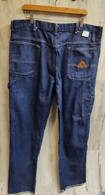 Bulwark FR Carpenter Work Jeans Men's 40 (Measured) Unhemmed Leg Bottoms  - Image 1 of 4