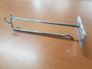 Box of 100 metal panel pegboard hooks with price ticket holder 150mm 15cm - Picture 1 of 5