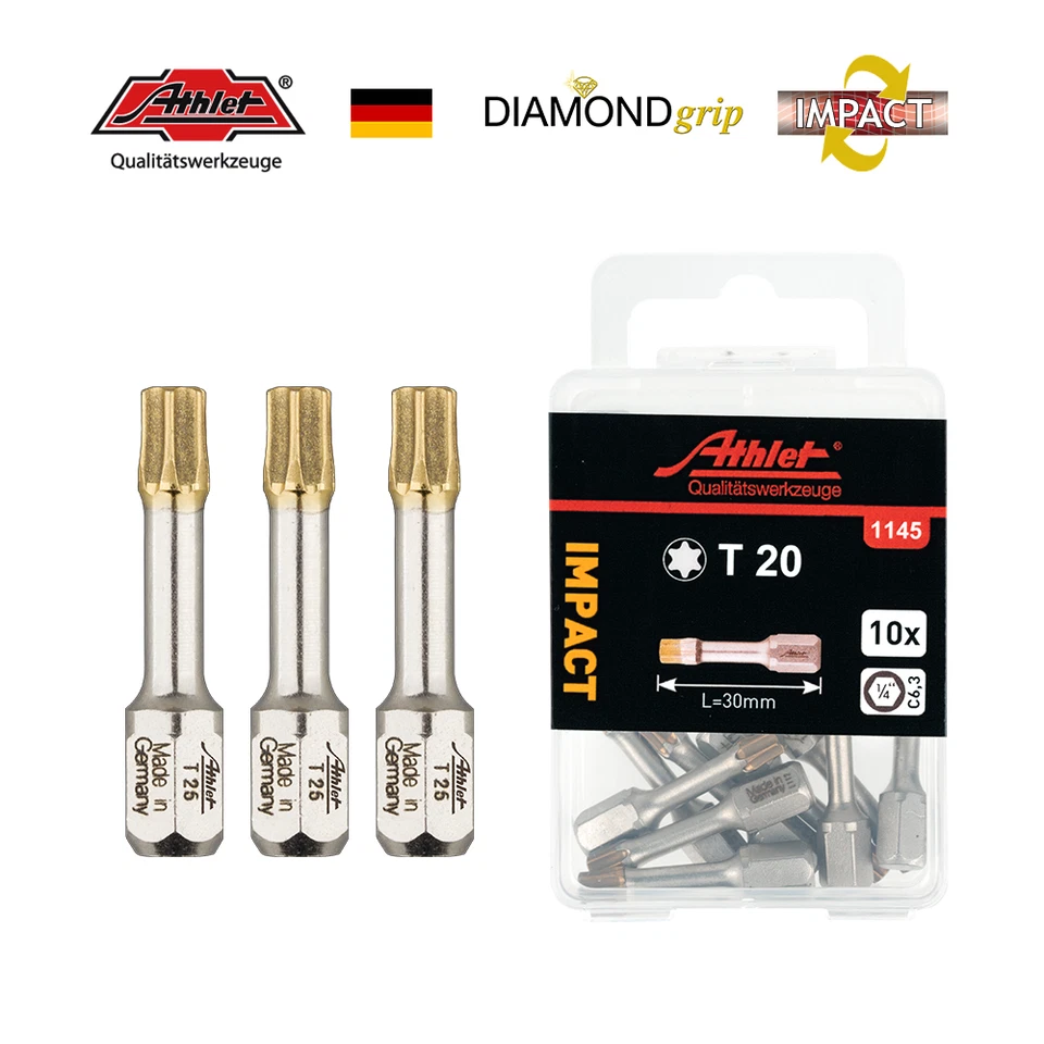 ATHLET Diamond Impact 30mm Bit für Schlagschrauber Torx® T10 T15 T20 T25 T30 T40 - Bild 1 von 1
