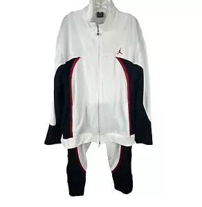 Vtg Air Jordan Michael Jordan Black White Tracksuit Size XL "Think Tony Soprano" - Picture 1 of 24