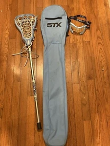STX Myth Lacrosse Stick 38”X 8”/ STX Bag / Eye Mask / Goggles Kit Blue - Picture 1 of 5