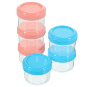 6 Pcs Sauce Cup Dressing Containers with Lids Food Storage Travel - Picture 1 of 12