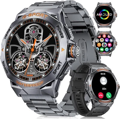 Smartwatch Herren Telefonfunktion Armbanduhr Watch für Samsung Xiaomi Huawei Tab - Bild 1 von 4