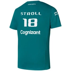 BNIB Aston Martin Cognizant F1 2022 Men's Lance Stroll Team T-Shirt- Green Small - Picture 1 of 2