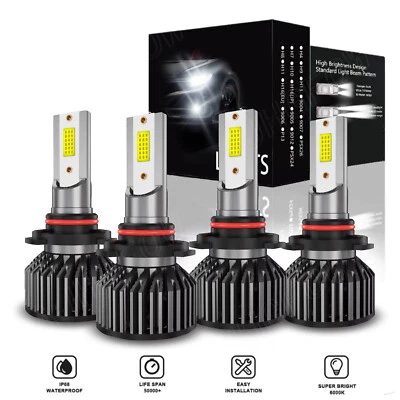 Para Honda Civic Sedán 4 Puertas 2004-2015 6000K Faros LED Bombillas Lámpara Brillante 4x Foto 1 de 4