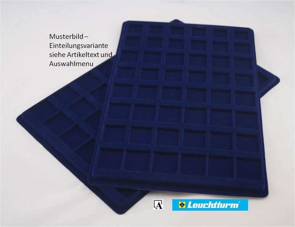 SAFE Leuchtturm 2er-Pack ! MünzenTableau Einsätze L=TAB BLAU aussuchen Münztableau