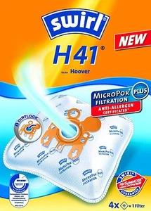 Swirl H41 4 Bolsas Microfibra Aspiradora Hoover Amigo Telios Arianne - Imagen 1 de 1