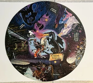 Vintage Springbok Puzzle Circolare Rotondo Leggende Inglese 1965 C903 500 Pezzi 1 Mancante - Foto 1 di 24