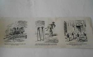 Vignette Caricature 1876 - Turcs plus besoin de Divan sur le gril Les Clous - Picture 1 of 3