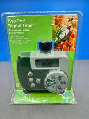 ORBIT 56503 TWO 2 PORT DIGITAL WATER WATERING TIMER PROGRAMMABLE HOSE SPRINKLER - Image 1 of 4
