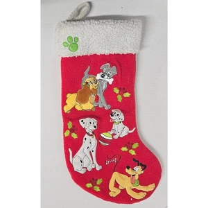 Rara calza natalizia rossa per cani Disney - Lady, Vagabondo, Purdy e Plutone - Foto 1 di 2