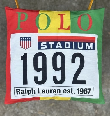 Cojines de almohada personalizados Polo Ralph Lauren 1992 Stadium Rasta Jamaican 20x20 Foto 1 de 4