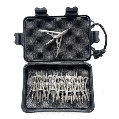 24X Rear Deploying Broadheads Exteme Expandable Blade 2" Cut 100gr Arrow Tip - Imagen 1 de 4