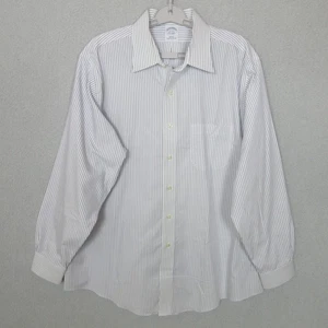 Brooks Brothers Shirt Mens 17-35 Slim Fit Non Iron Supima Cotton Dress Business - Picture 1 of 7