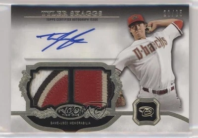 2013 Topps Tier One Auto Relics Dual/25 Tyler Skaggs #TOADR-TS Rookie Auto RC Foto 1 de 2