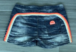 SUNDEK Rainbow Swim Trunks Men’s XL Gray Faded Blue Jean Style Surfing Beach - Picture 1 of 6