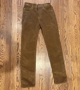 Crewcuts Corduroy Pants Boys Size 10 Brown Straight 5 Pocket Adjustable Waist - Picture 1 of 3